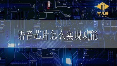 語音芯片怎么實(shí)現(xiàn)功能